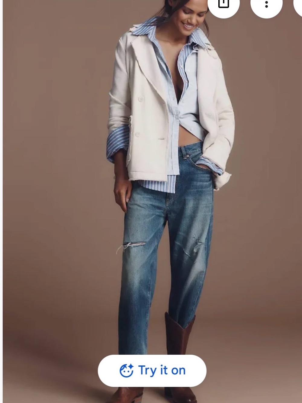 Relaxed Distressed boyfriend jacket